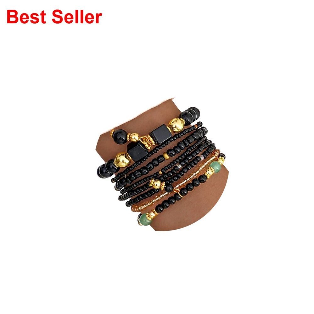 Stretch Beaded Bracelets, Multilayered Stackable Bohemian Jewelry